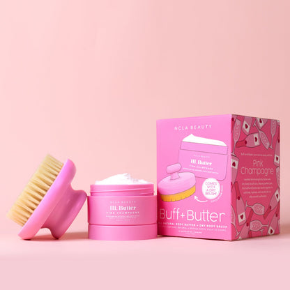 Buff & Butter Dry Brush ++ Body Butter Set - Pink Champagne